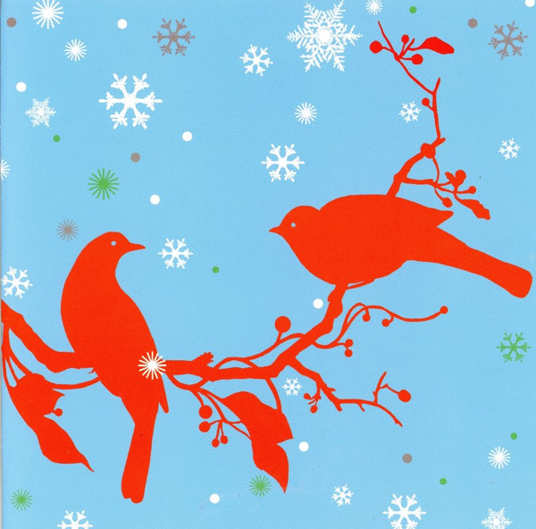 Snowbirds / Oiseaux des neiges by Atelier LZC - 6 X 6 Inches (Greeting Card)