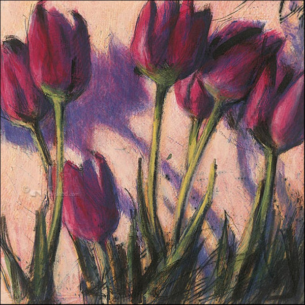 Small Tulips by Peter Wever - 6 X 6 inches (Greeting Card)