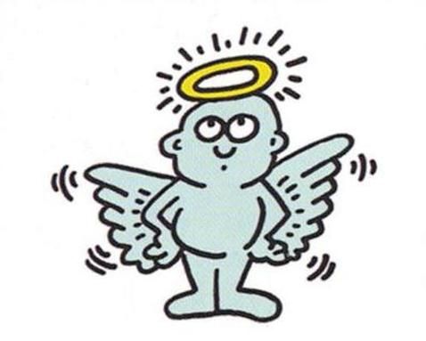 Lil'Angel by Keith Haring - 10 X 12 Inches (Art Print)