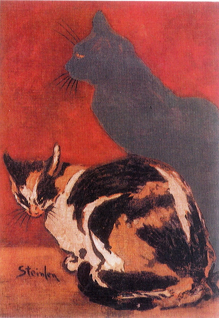 The Cats, 1910 by Théophile-Alexandre Steinlen - 5 X 7 Inches (Greeting Card)