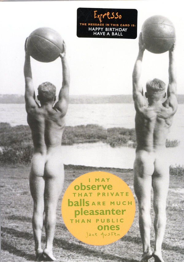 Happy Birthday Have a Ball by Hulton Getty - 5 X 7 Inches (Greeting Card)