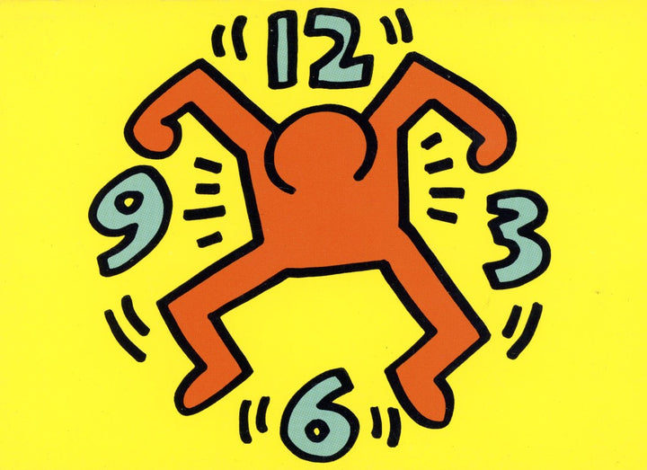 The Time by Keith Haring - 5 X 7 Inches (Greeting Card)