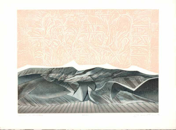 Snow On The Mountains, 1982 by John K. Esler - 22 X 30 Inches (Etching Numbered & Signed) 66/75
