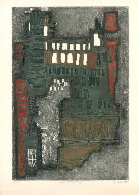 Forterelle by Suzanne Runacher - 23 X 32 Inches (Etching Titled, Numbered & Signed) 15/135