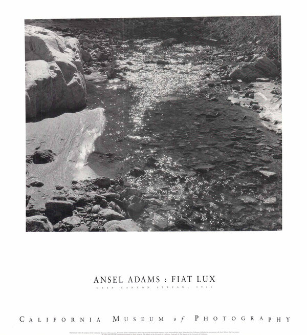 Deep Canyon Stream, 1966 by Ansel Adams - 25 X 28 Inches (Art Print)