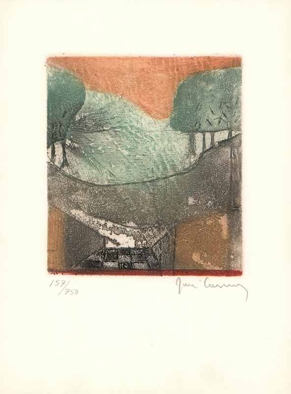Les Arbres by René Carcan - 8 X 11 Inches (Etching Titled, Numbered and Signed)157/750