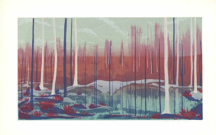 Nothern Lights by Peter Markgraf - 26 X 40 Inches (Original Serigraph Titled, Numbered & Signed) 47/100