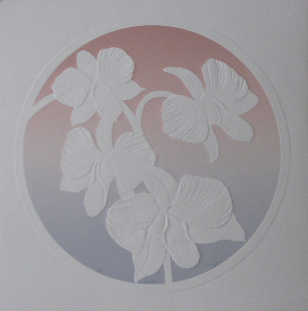 Orchidia by Ricardo Calero - 22 X 22 Inches (Lithograph Numbered & Signed) A/P