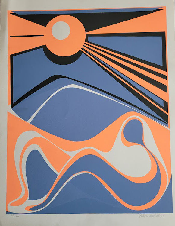 Composition #24, 1970 by Henrickus (Henk) Bervoets - 18 X 23 Inches (Lithograph Numbered & Signed) 53/60