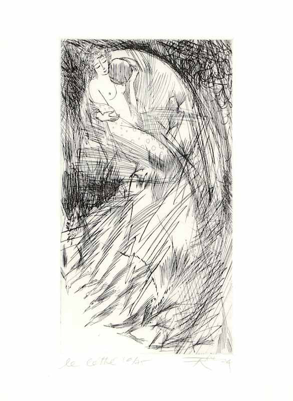 Le Lethe, 1974 by Lau - 11 X 15 Inches (Etching Titled, Numbered & Signed) 10/75
