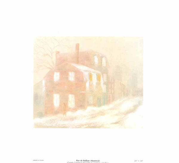 Rue Bullion, Montreal by Gilles E. Gingras - 14 X 15 Inches (Offset Lithograph)