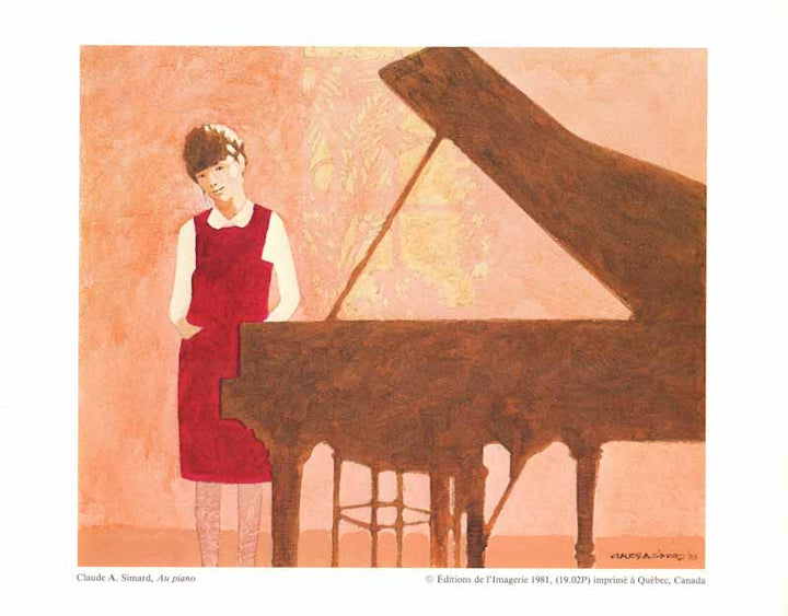 Au Piano by Claude A. Simard - 11 X 14 Inches (Art Print)