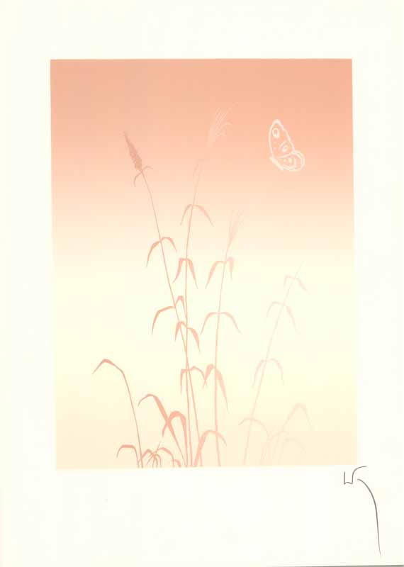 Butterfly IV by Key - 14 X 19 Inches (Offset Signed Lithograph Fine Art Print)