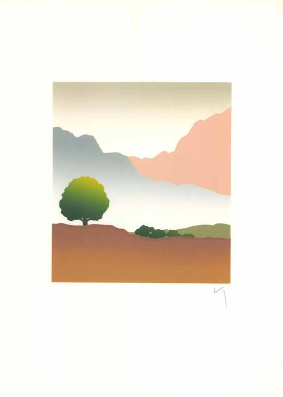 Trees II by Key - 14 X 19 Inches (Offset Signed Lithograph Fine Art Print)