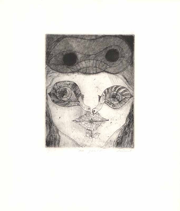 Ma Jolie by Maria Senoret - 15 X 17 Inches (Etching Titled, Numbered & Signed) 14/50