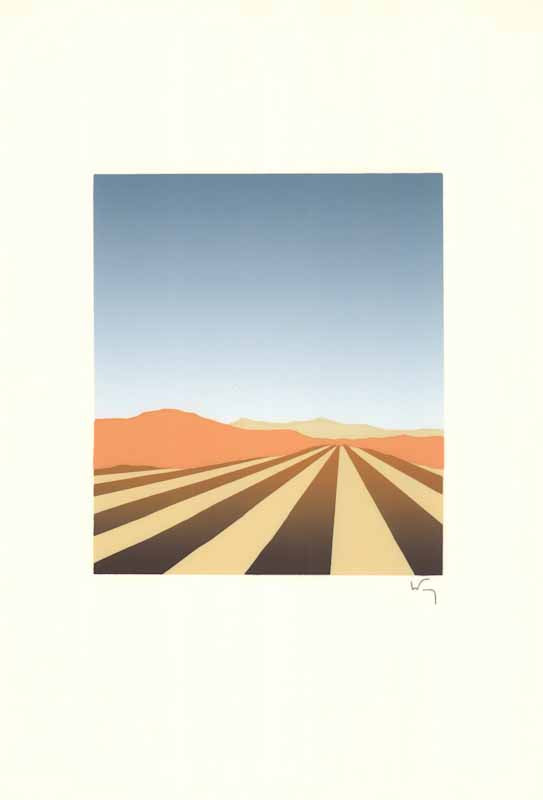 Landscape II by Key - 14 X 19 Inches (Offset Lithograph Signed Fine Art Print)