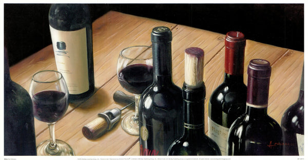 Wine I by DeGrazio - 9 X 17 Inches (Art Print)