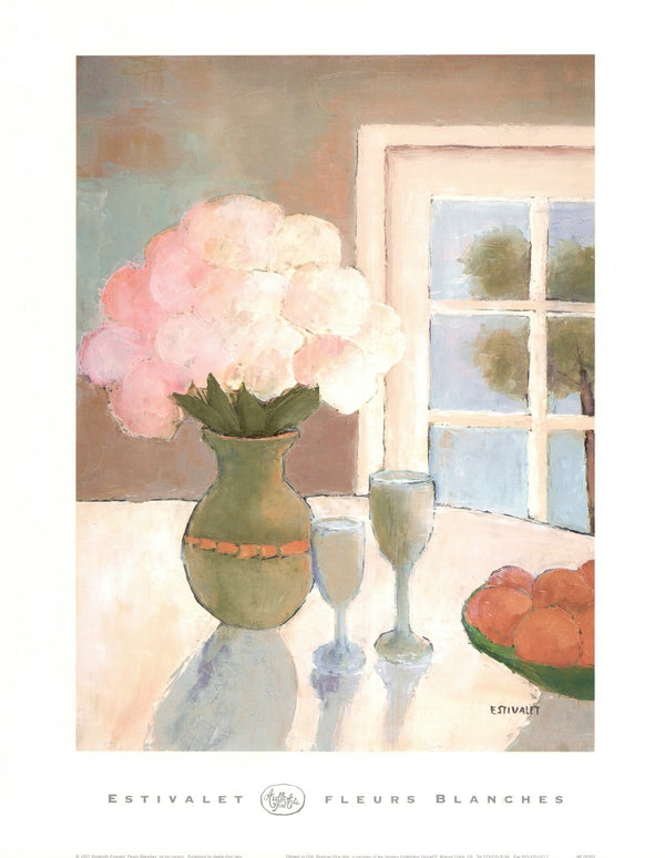 Fleurs Blanches by Elisabeth Estivalet - 16 X 20 Inches (Art print)
