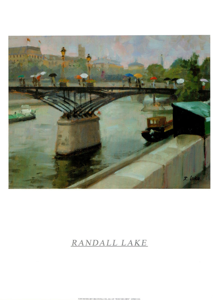 Pont des arts by Randall Lake - 18 X 24 Inches (Art print)