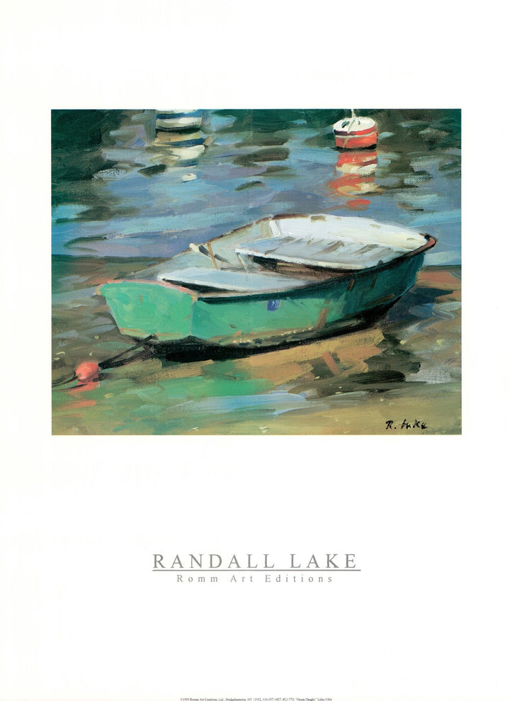 Green Dinghy by Randall Lake - 18 X 24 Inches (Art print)