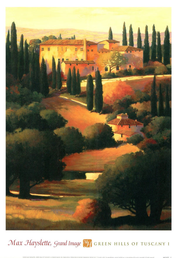 Green hills of Tuscany I by Max Hayslette - 14 X 19 Inches (Art print)