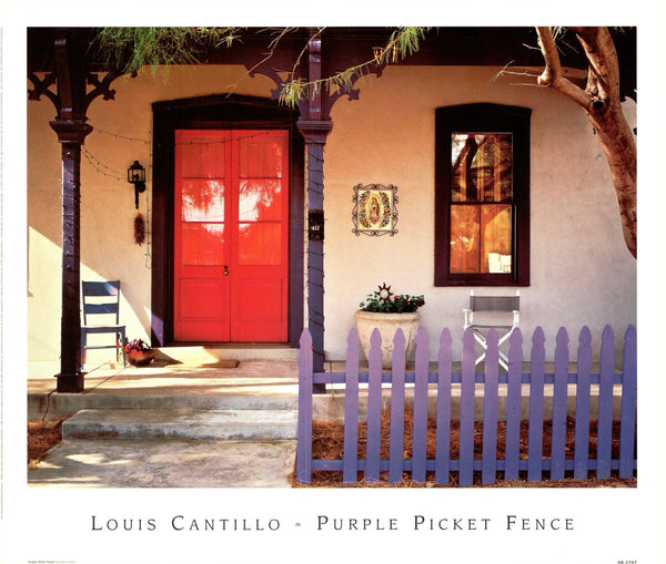 Purple Picket fence by Louis Cantillo - 15 X 18 Inches (Art Print)