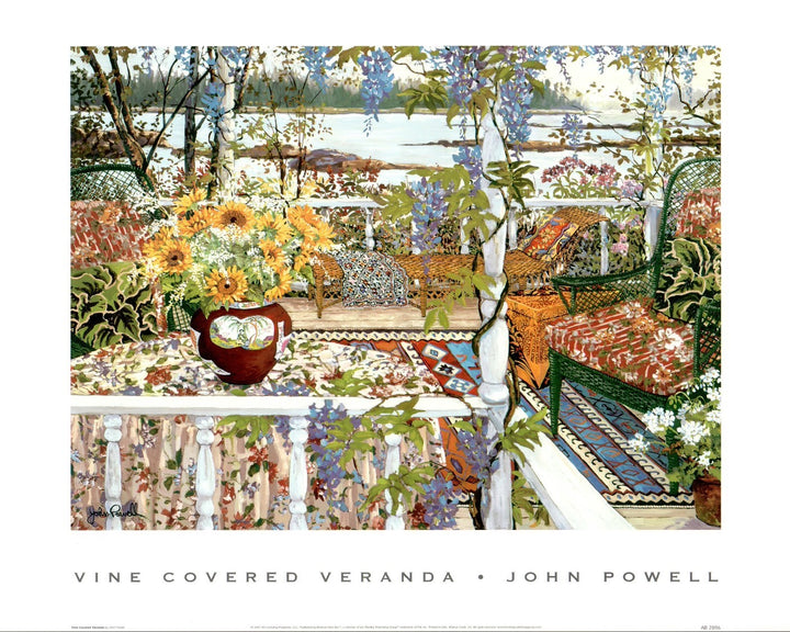 Vine Covered Veranda by John Powell - 16 X 20 Inches (Art print)