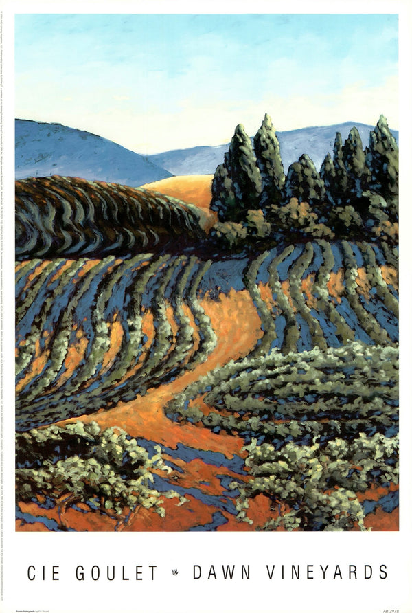 Dawn Vineyards by Cie Goulet - 13 X 19 Inches (Art Print)