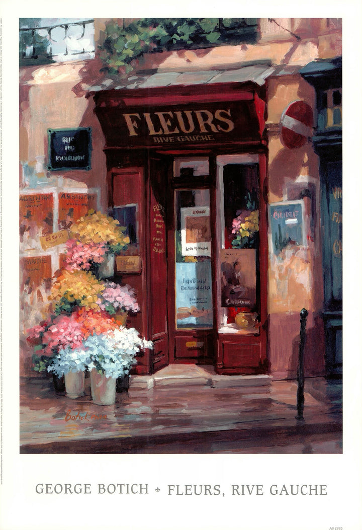 Fleurs, Rive gauche by George Botich - 14 X 20 Inches (Art Print)