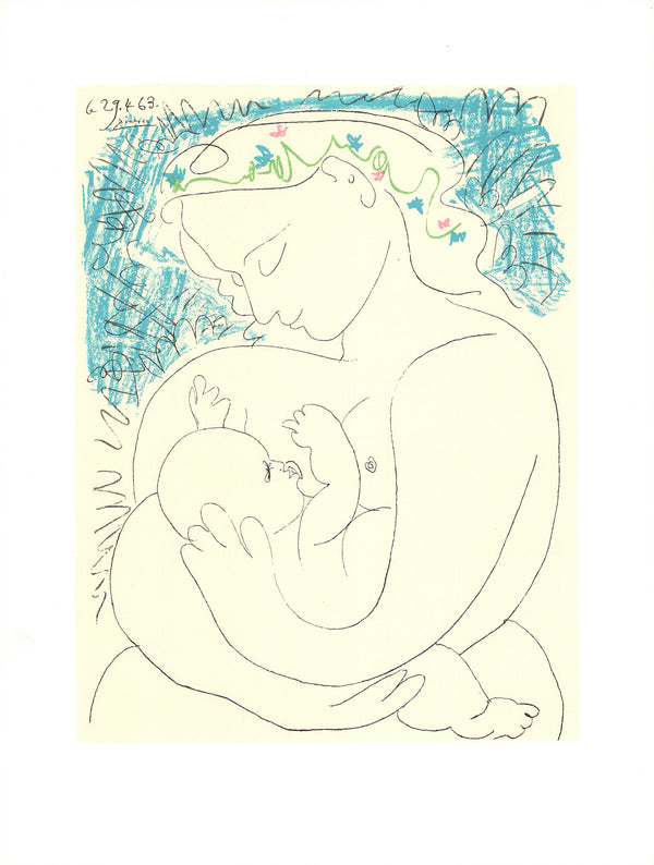 Maternity, 1963 by Pablo Picasso - 20 X 26 Inches (Art Print)