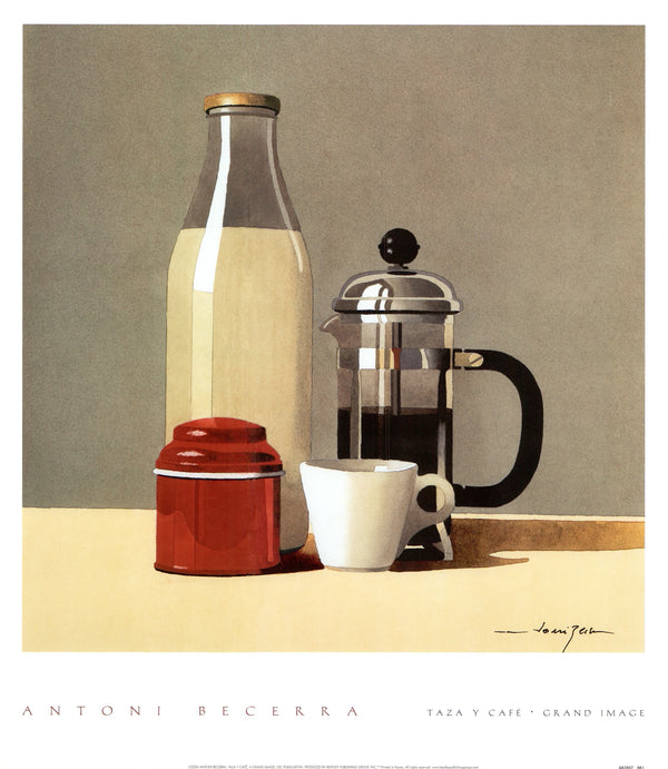 Cup and Coffee by Antoni Becerra - 18 X 20 Inches (Art print)