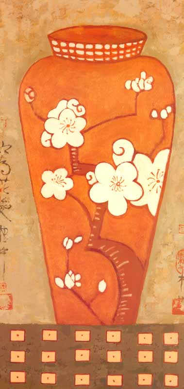 Asian Vase I by Young-Mi Chi - 20 X 40 Inches (Art Print)