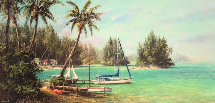 Island Cove by Art Fronckowiak - 20 X 40 Inches (Art Print)