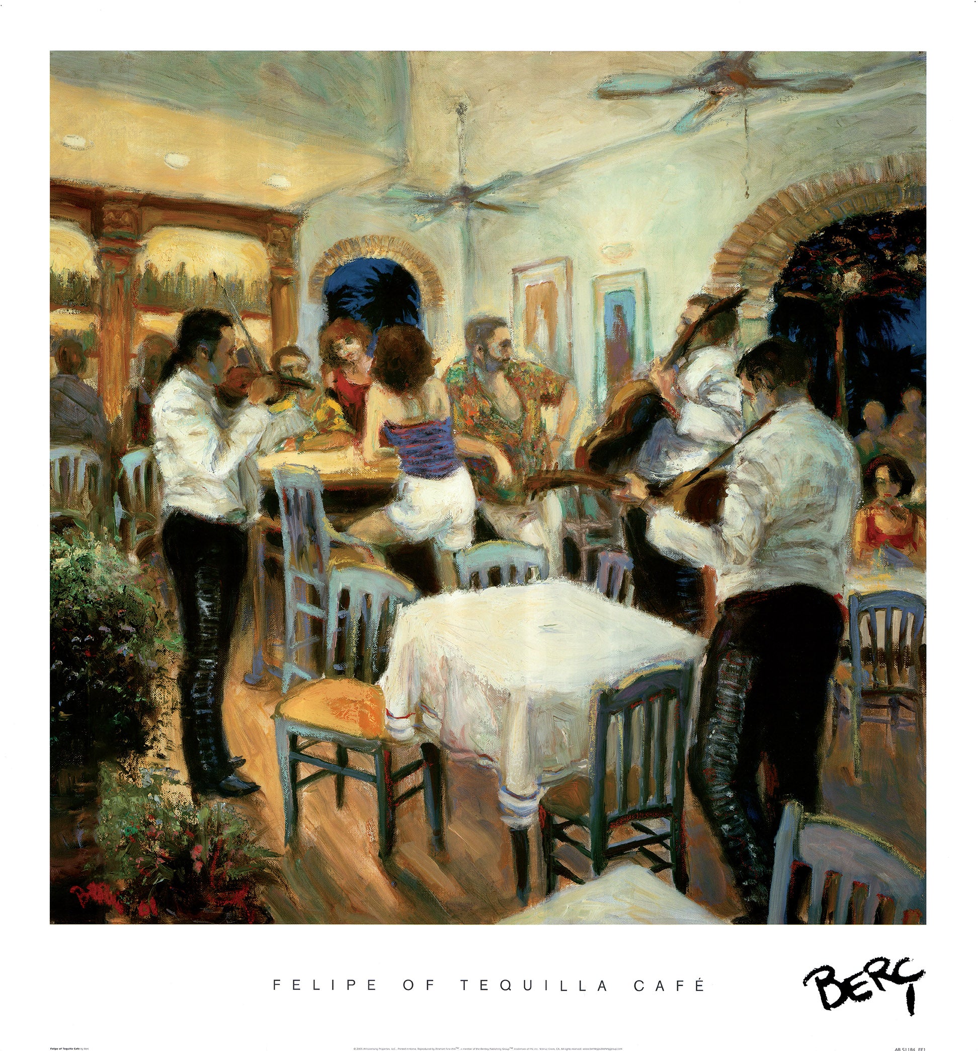 Felipe of Tequila Cafe by Berc Ketchian - 27 X 29 Inches (Art Print ...