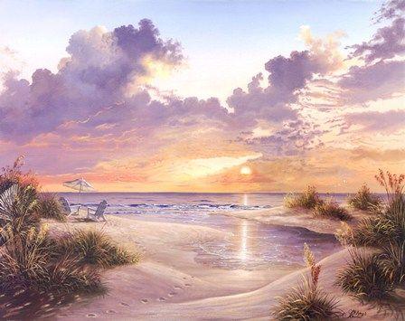 Paradise Sunset by Klaus Strubel - 22 X 28 Inches (Art Print)
