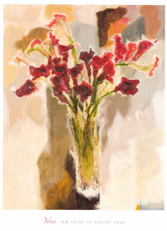 Red Calla Lilies by Yona - 24 X 32 Inches (Art Print)
