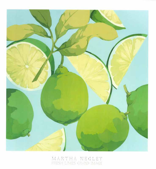 Fresh Limes by Martha Negley - 28 X 29 Inches (Art Print)