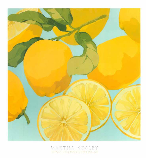 Fresh Lemons by Martha Negley - 28 X 29 Inches (Art Print)