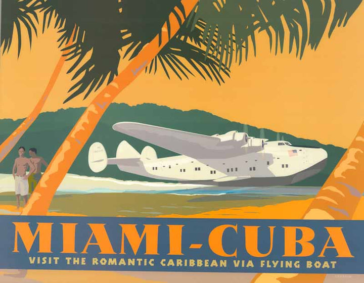 Miami-Cuba by David Grandin - 22 X 28 Inches (Art Print)