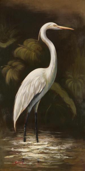 Brown Egret by Smith - 20 X 40 Inches (Art Print)
