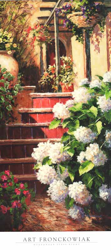 Hydrangea Steps Right by Art Fronckowiak - 18 X 39 Inches (Art Print)