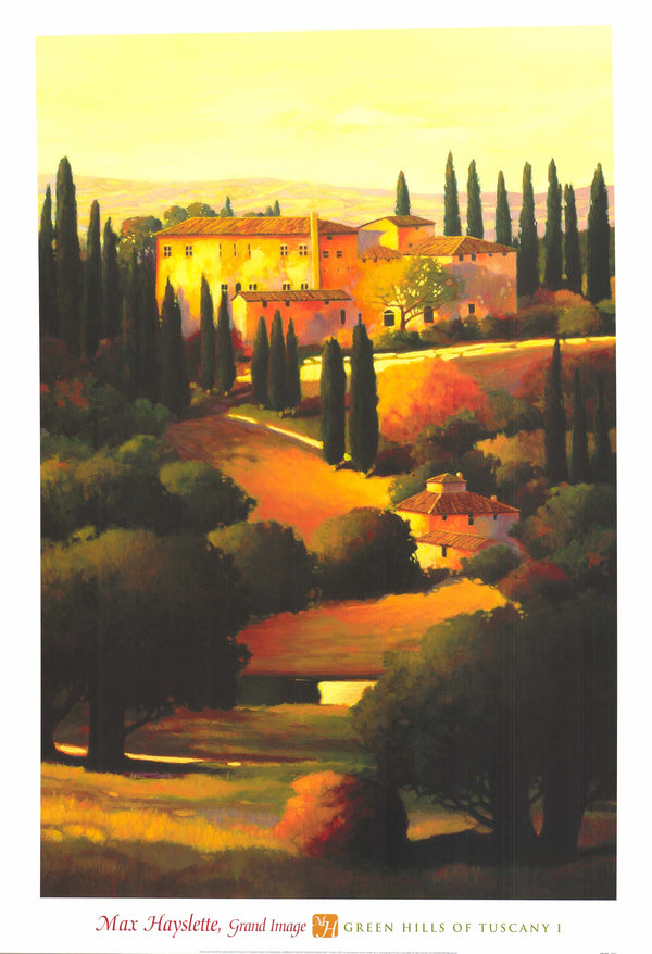 Green Hills Of Tuscany I by Max Hayslette - 28 X 40 Inches (Art Print)