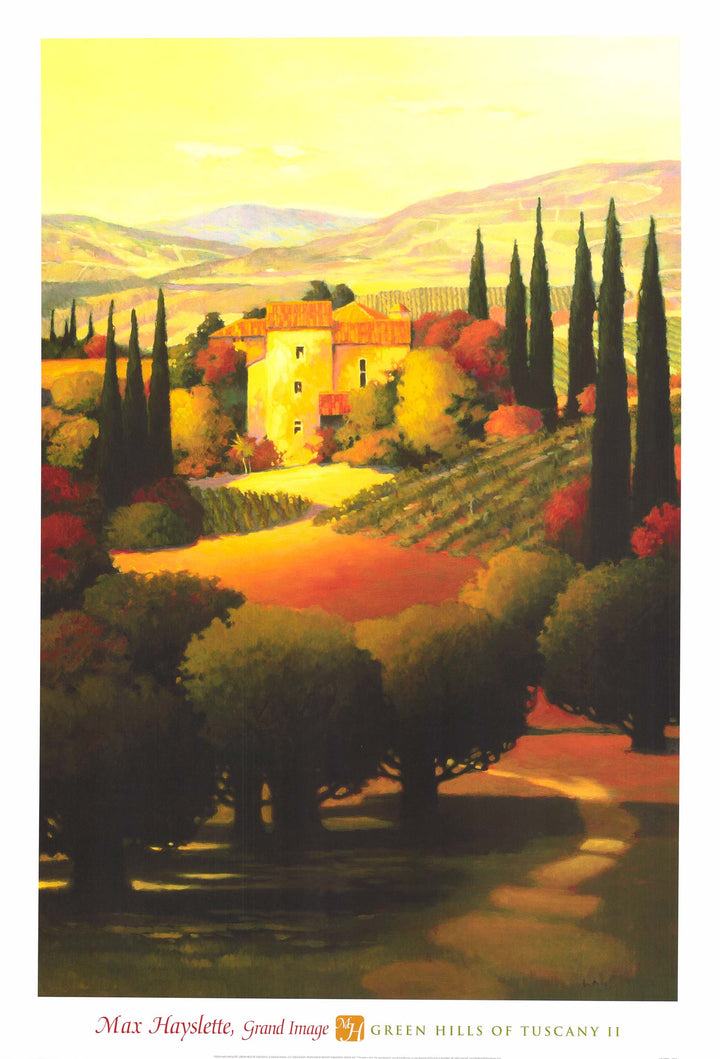 Green Hills of Tuscany II by Max Hayslette - 28 X 40 Inches (Art Print)