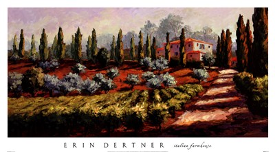 Italian Farmhouse by Erin Dertner - 21 X 38 Inches (Art Print)
