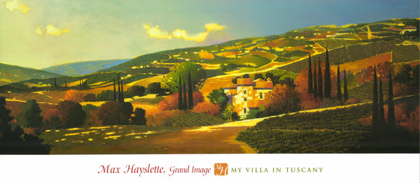 My Villa in Tuscany by Max Hayslette - 21 X 48 Inches (Art Print)