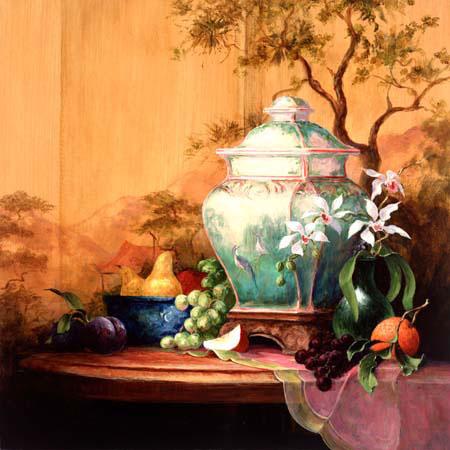 Oriental Orange by Art Fronckowiak - 30 X 30 Inches (Art Print)