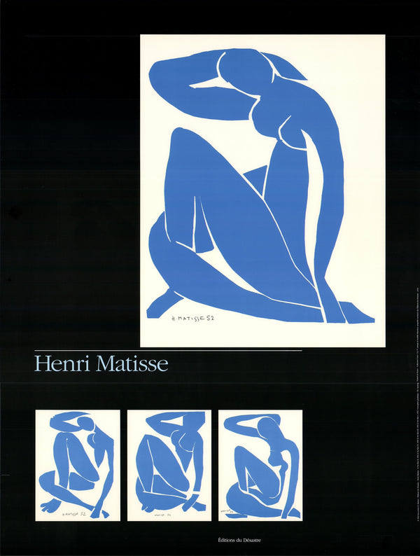 Blue Nude I, II, III, IV, 1952 by Henri Matisse - 24 X 32 Inches (Art Print)