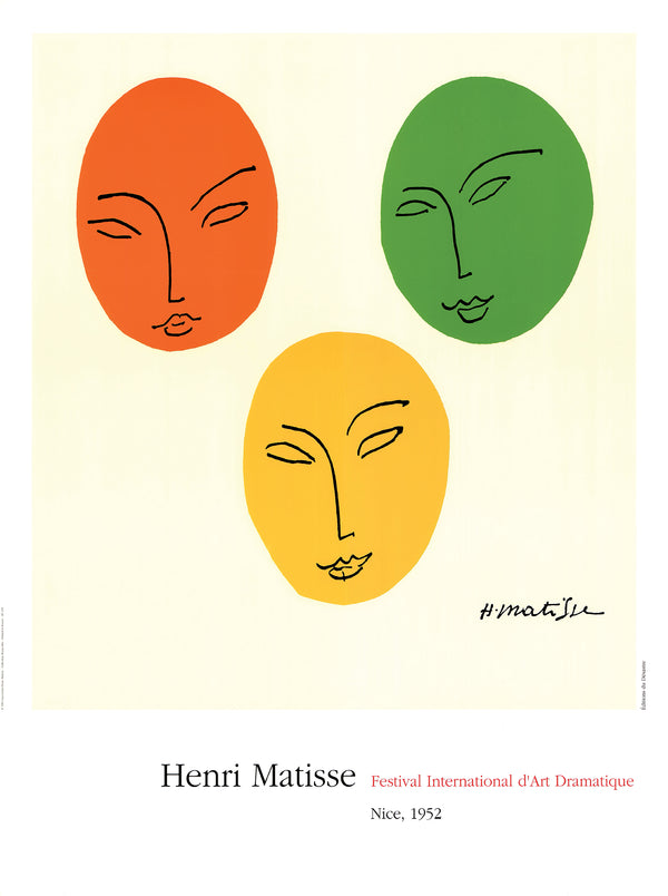 Festival International d'Art Dramatique, Nice , 1952 by Henri Matisse - 24 X 32 Inches (Art Print)