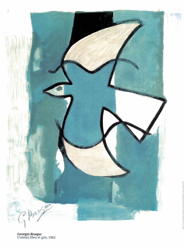 The Blue and Gray Bird, 1962 by George Braque - 24 X 32 Inches (Art Print)