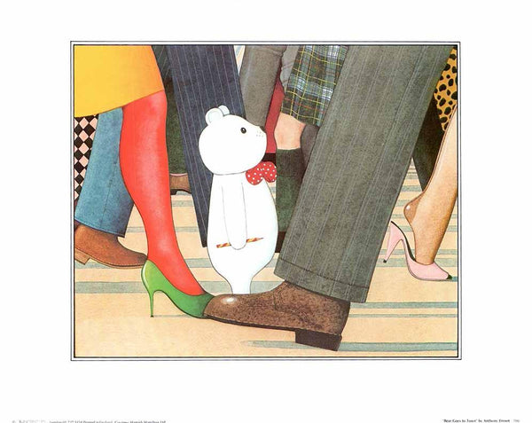 Bear Goes to Town by Anthony Brown - 12 X 16 Inches (Offset Lithograph)